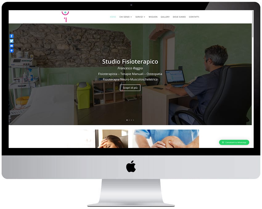 fisioraggio-sitoweb Realizzazione siti web matrimoni